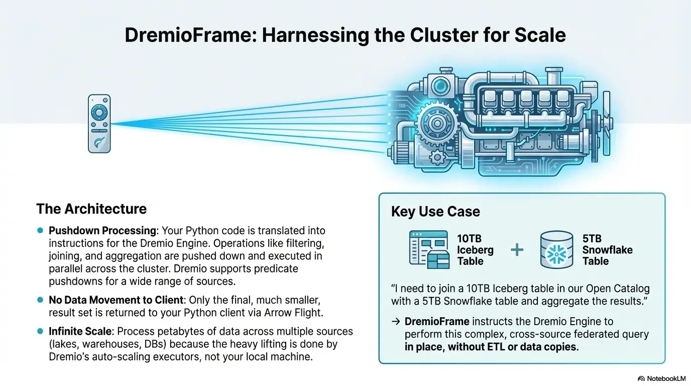 dremioframe leverages the Dremio Engine